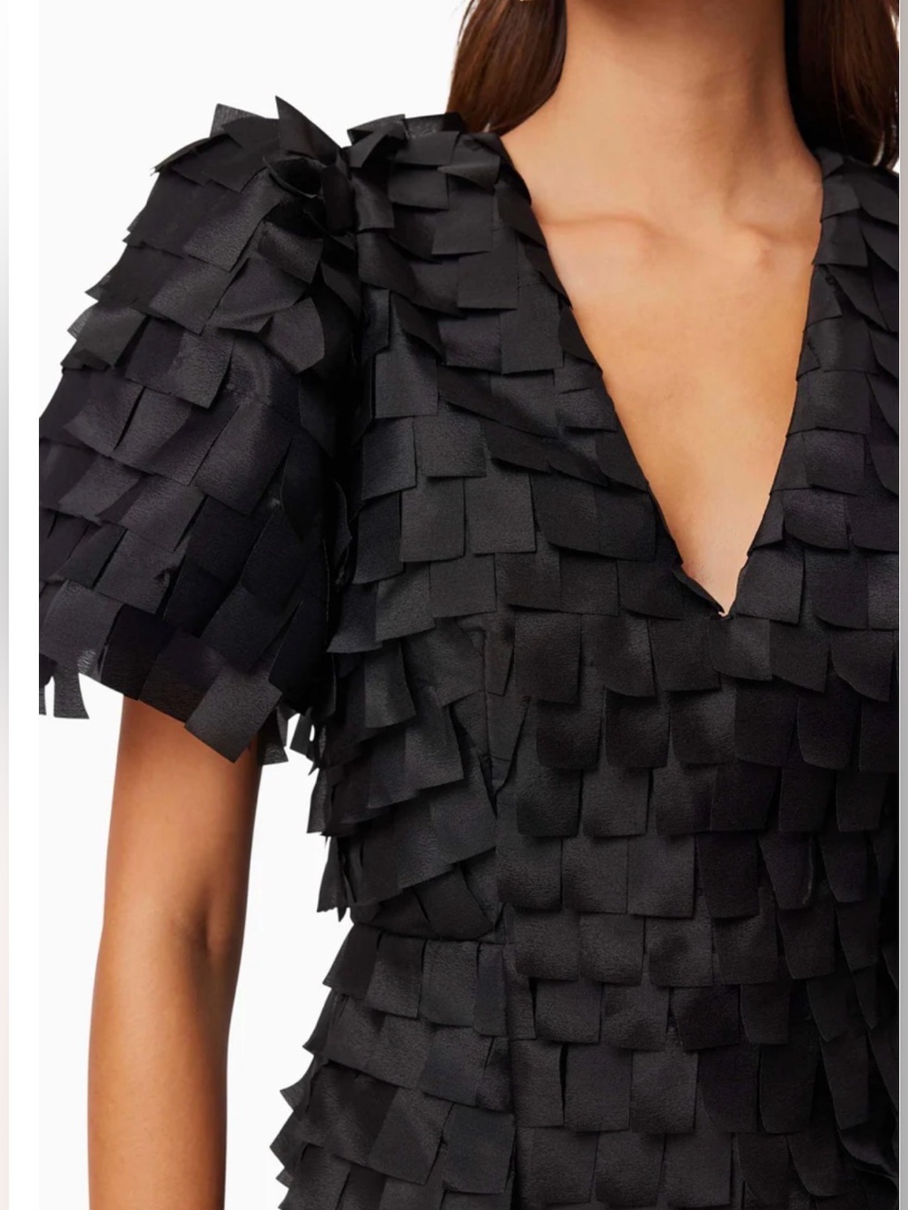 Elliatt Textured 3D Mini Dress in black 

*** see size info in description ***
